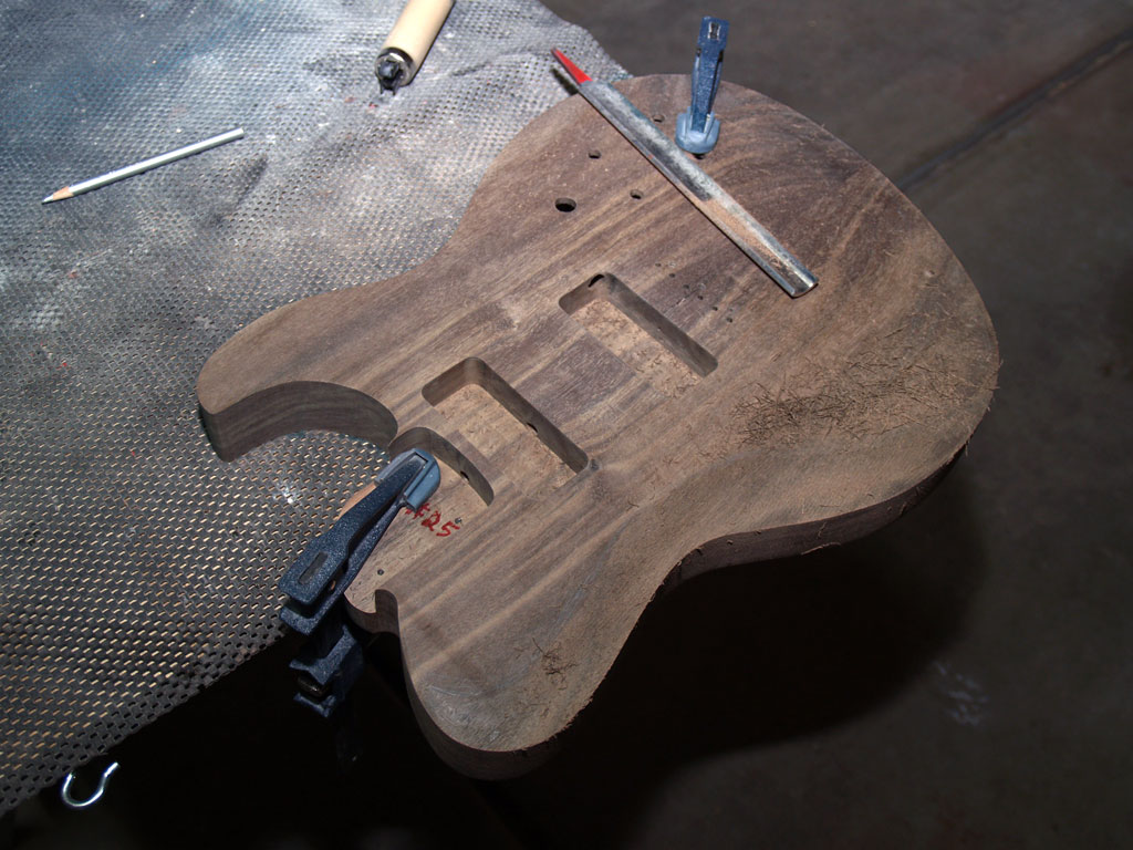 blog Carving Up A Walnut Guitar Body