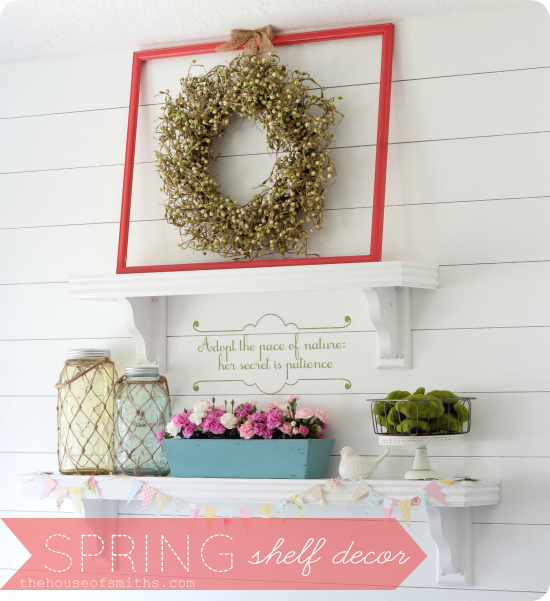 Spring Shelf Decorating + Spring Fling Link Party!