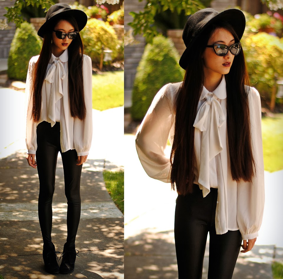 legging de couro camisa de laço, legging de couro, chapéu
