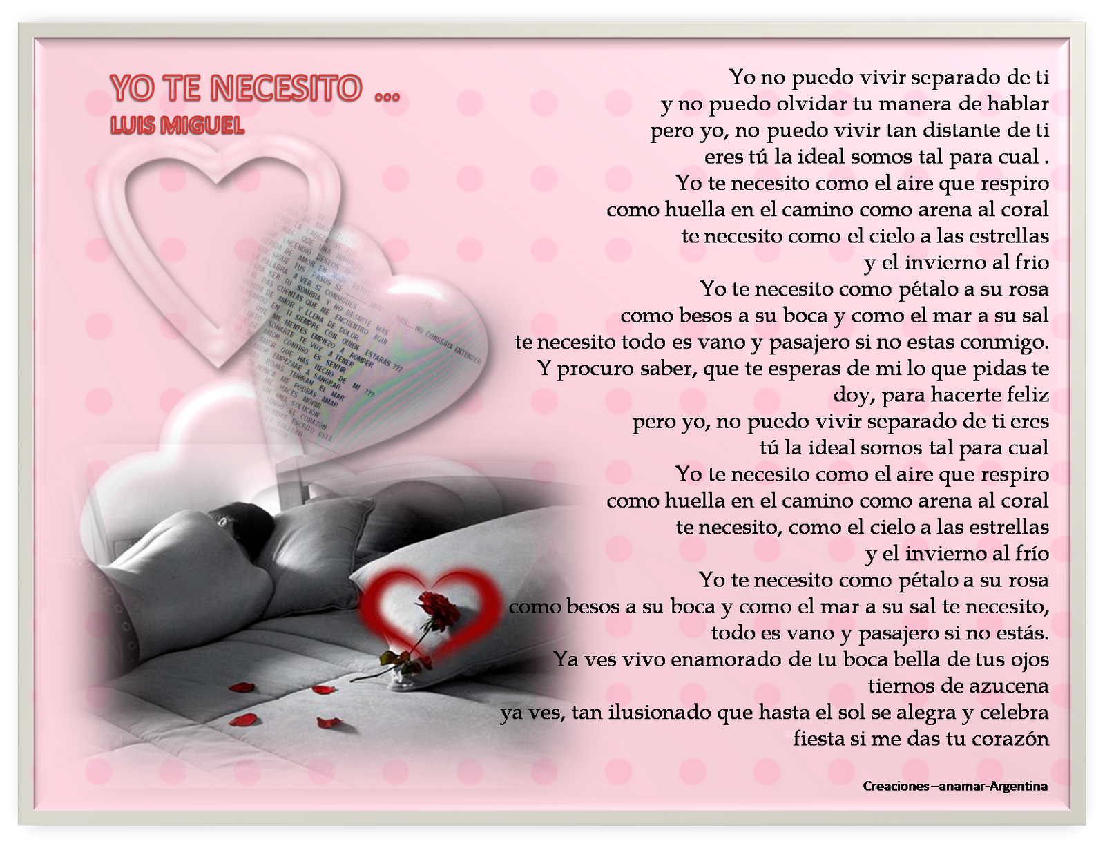 LETRA LUIS MIGUEL TE NECESITO letra luis miguel te necesito: