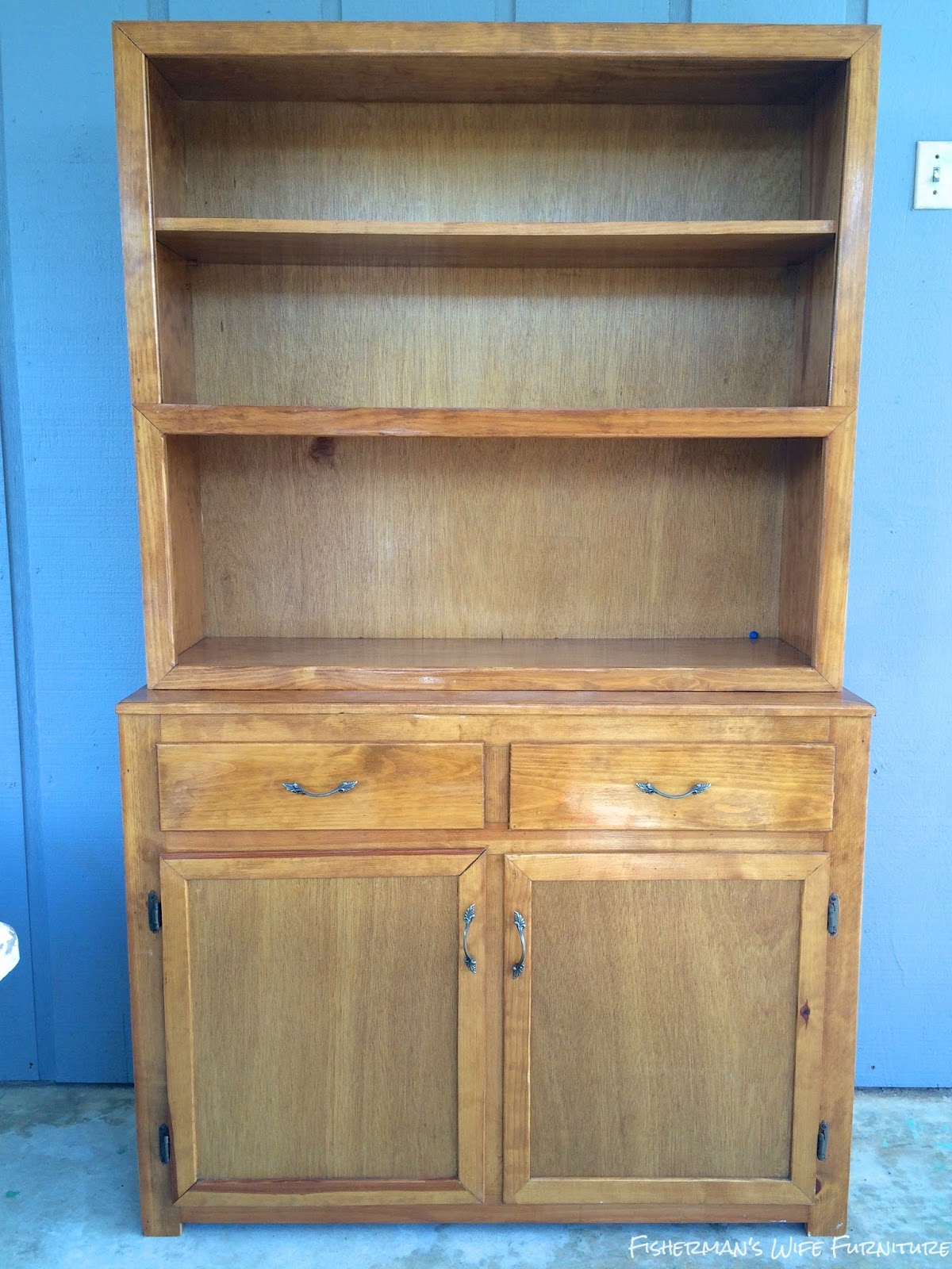 Fisherman S Wife Furniture Hutch To Wine Bar Makeover