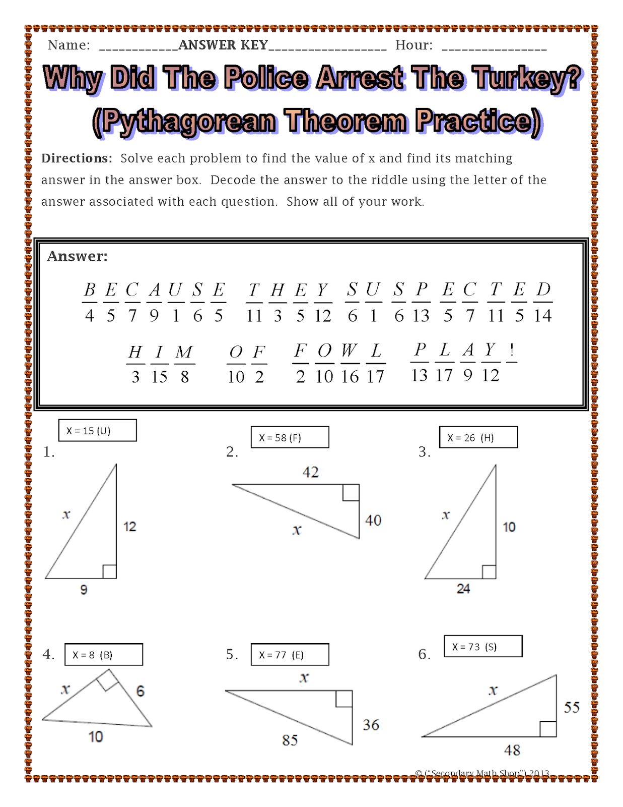 worksheet Pythagorean Theorem Puzzle Worksheet fun pythagorean theorem worksheet free worksheets library 17 best ideas about on pinterest pythagorean