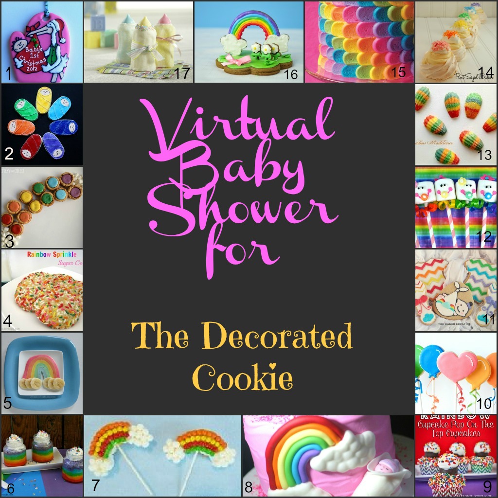 Pink Little Cake Baby at the end of the Rainbow Cake