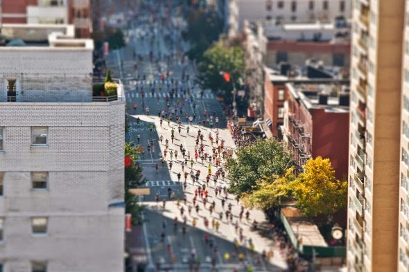 Nova York como uma maquete de brinquedo na fotografia tilt-shift de Richard Silver Richard Silver fotografia cidades paisagens tilt shift ny nova york