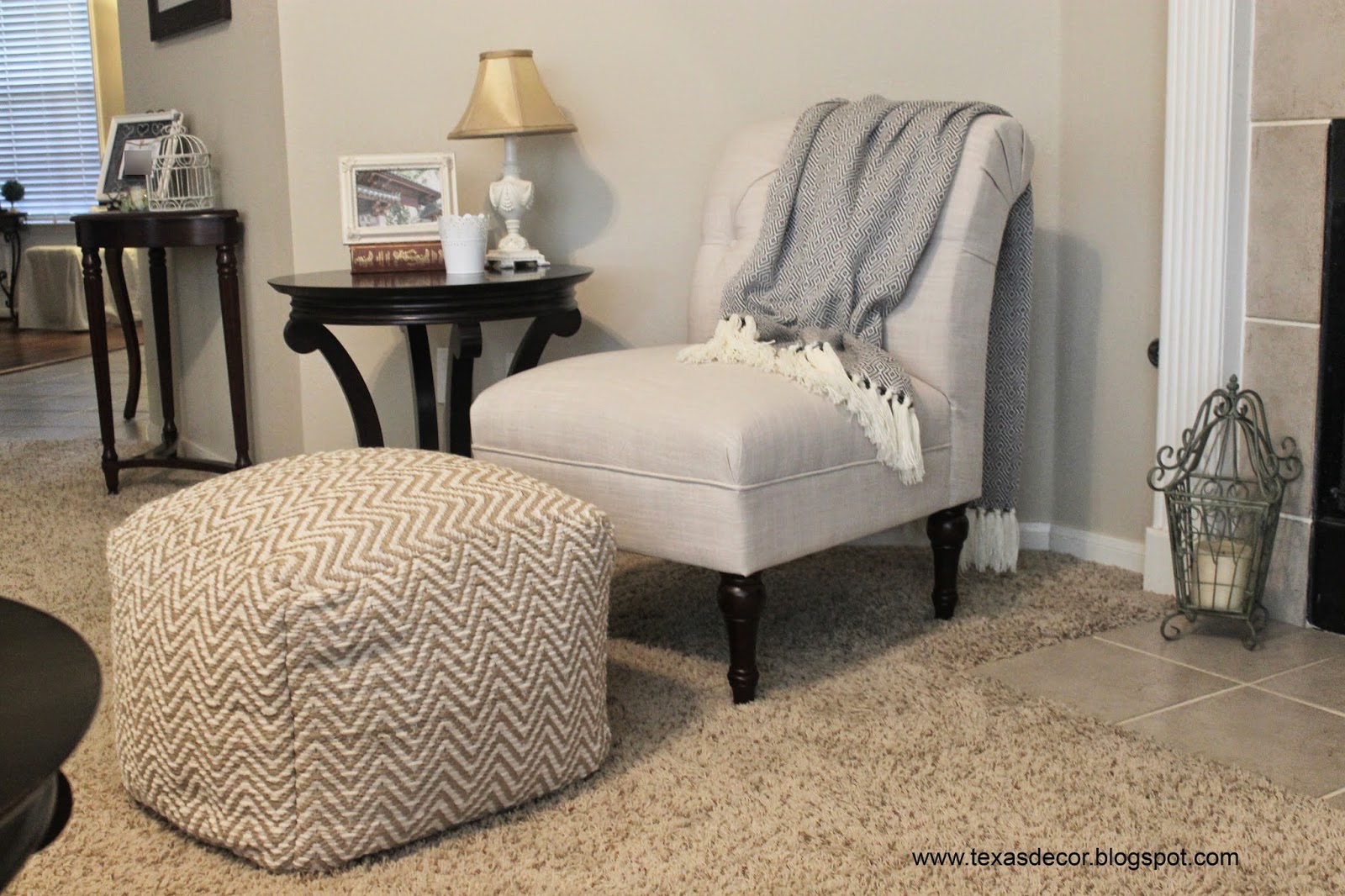 Texas Decor Botanical Prints and a New Pouf