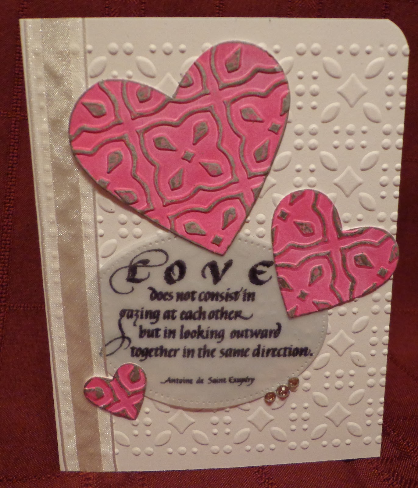 Quietfire Creations SOME THINGS ARE FELT CARD CRAYON RESIST EMBOSSING