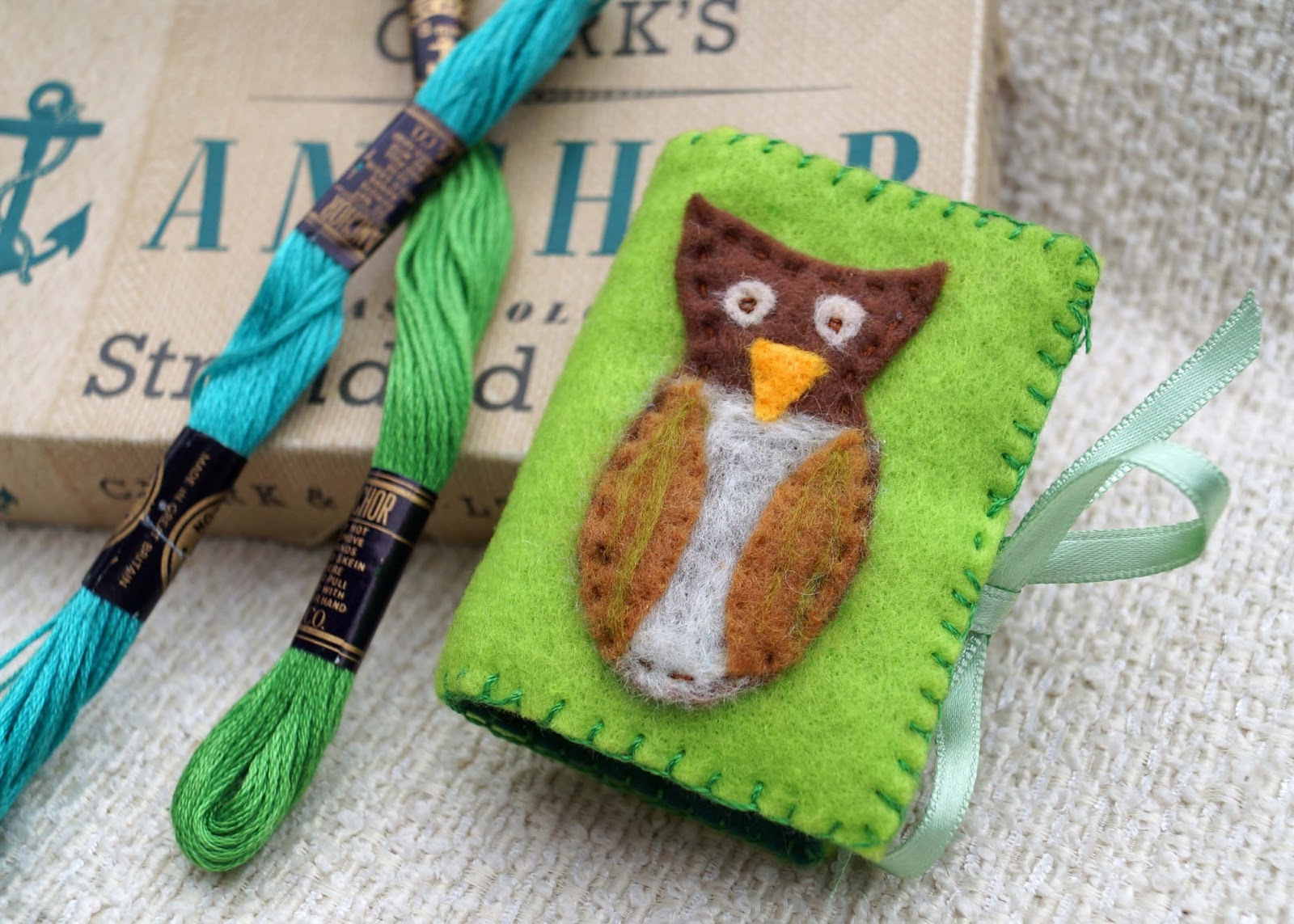 buttons and paint... and a Felt Needle Case