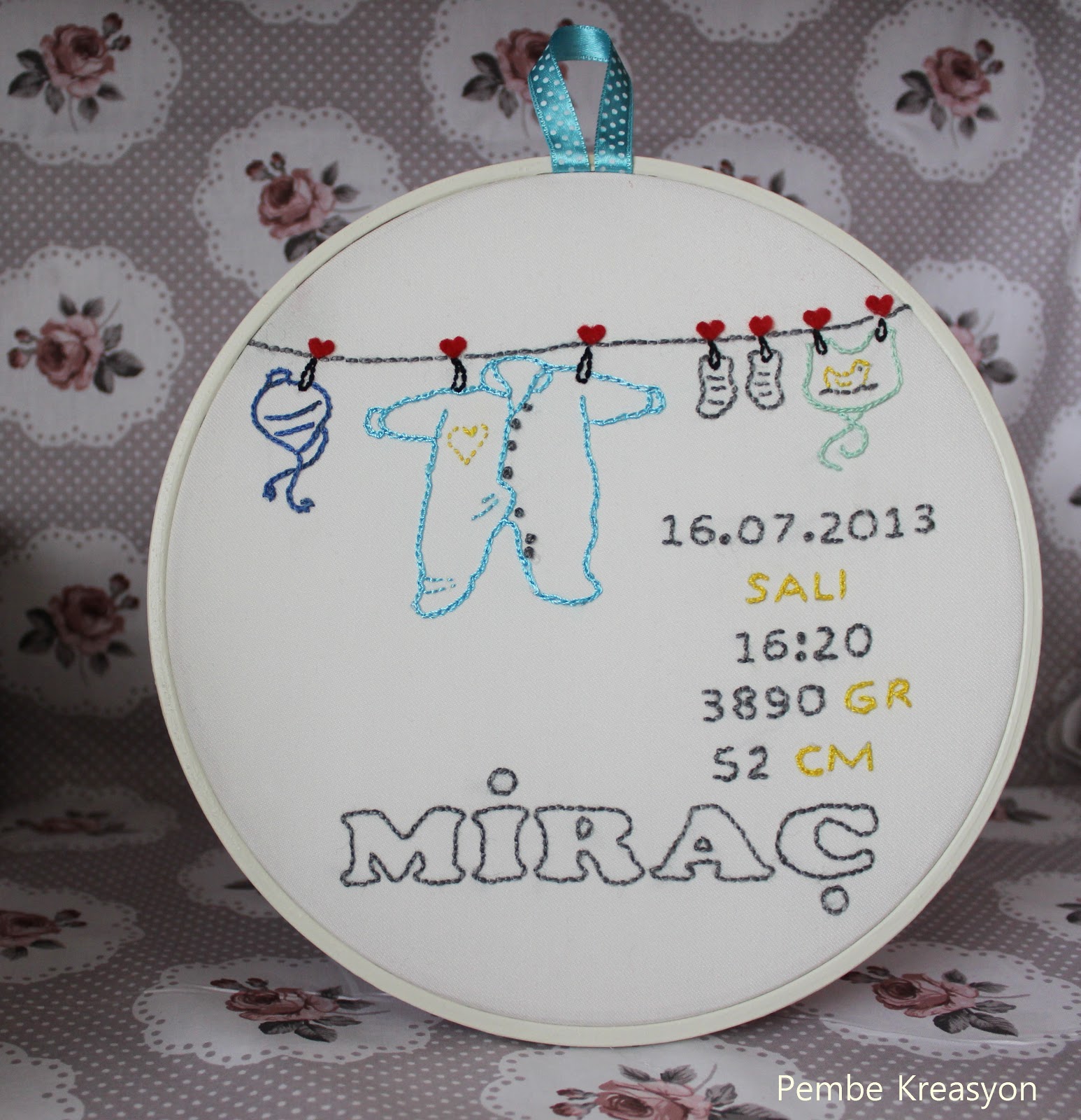 Pembe Kreasyon BEBEK DOĞUM PANOSU