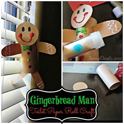gingerbread man toilet paper roll craft