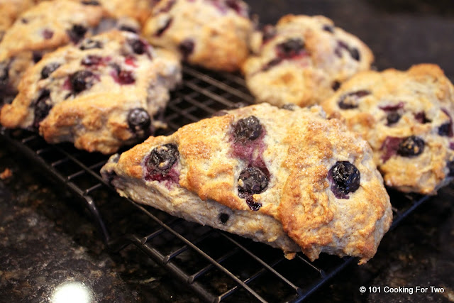 Low Fat Whole Wheat Blueberry Scones from 101 Cooking For Two