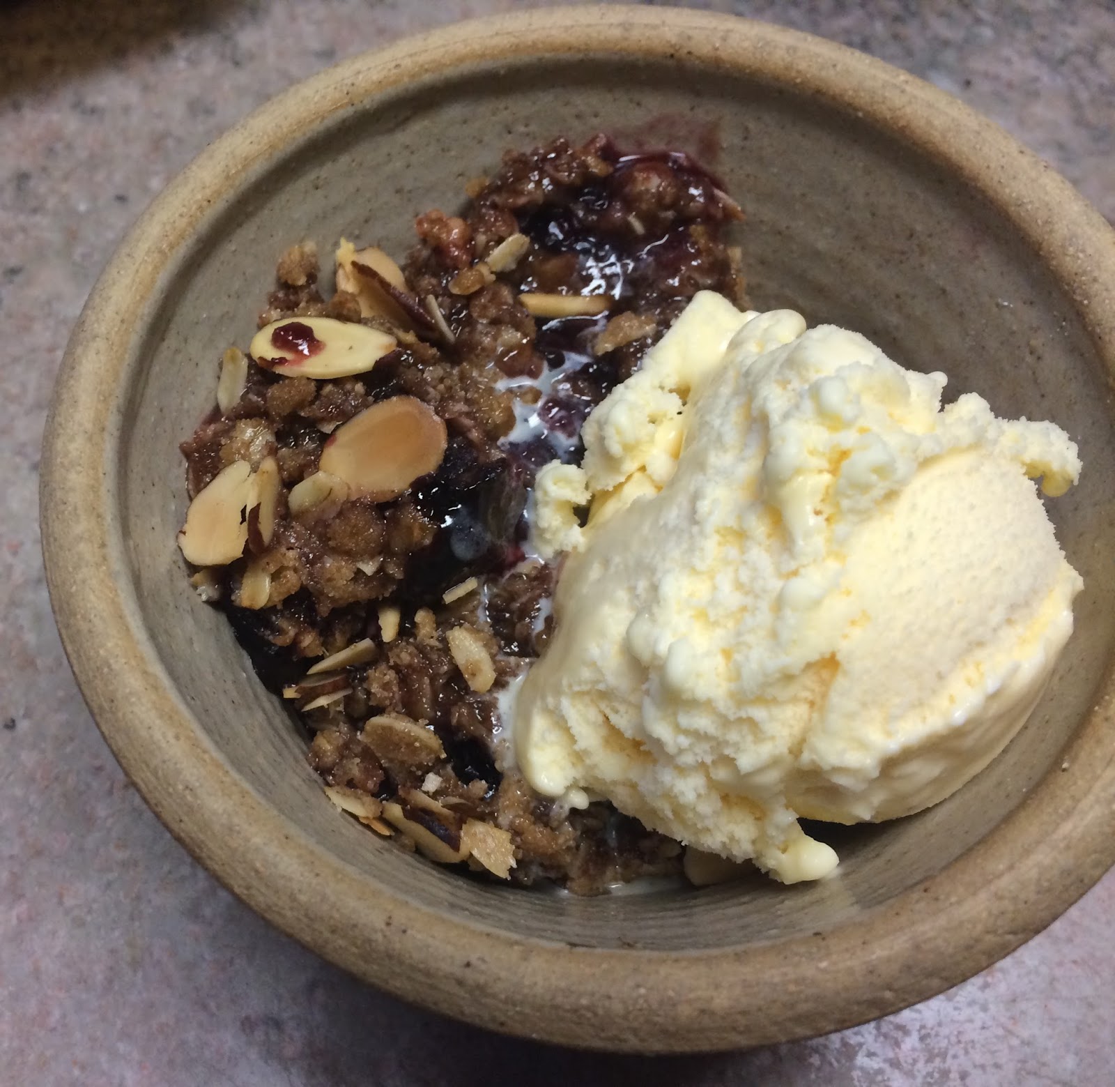 Cooking with Barry & Meta Blackberry Nut Crisp fruit & nuts paired