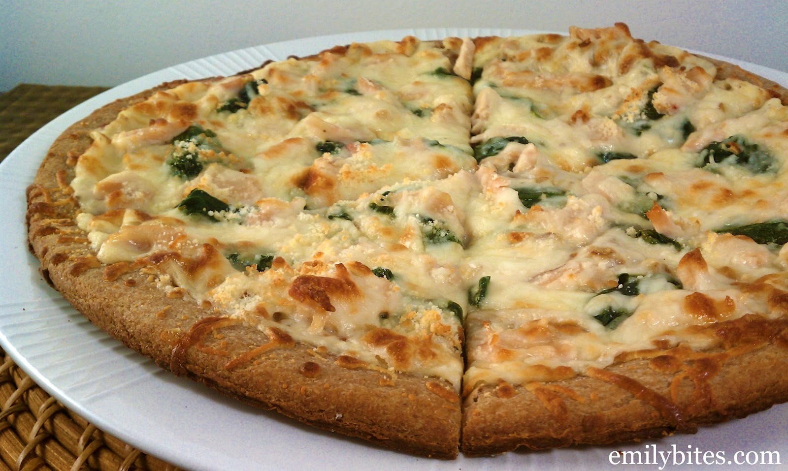 Chicken Alfredo Pizza Emily Bites
