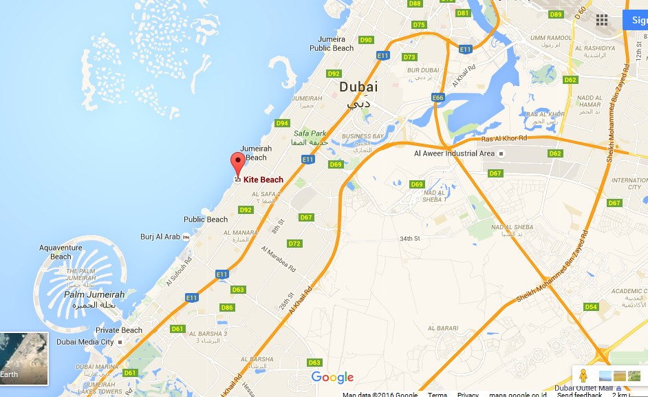 Kite Beach Dubai Map Dubai Tourists Destinations and Attractions