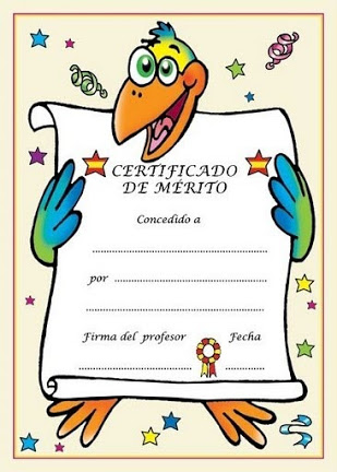 certificados para niños