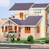 2 story villa elevation design - 1592 Sq. Ft.