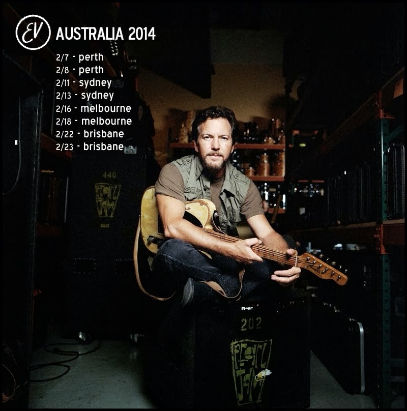 Set List Eddie Vedder Solo, Perth, Australia VVN Music
