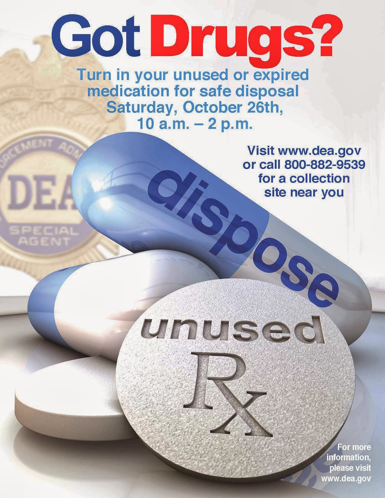 Perkasie First National Drug TakeBack Day October 26th