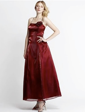 Red Organza Bridesmaid Dress