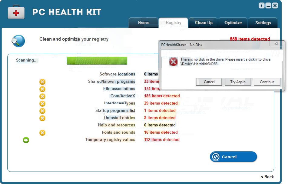 Can't Remove PC Health Kit