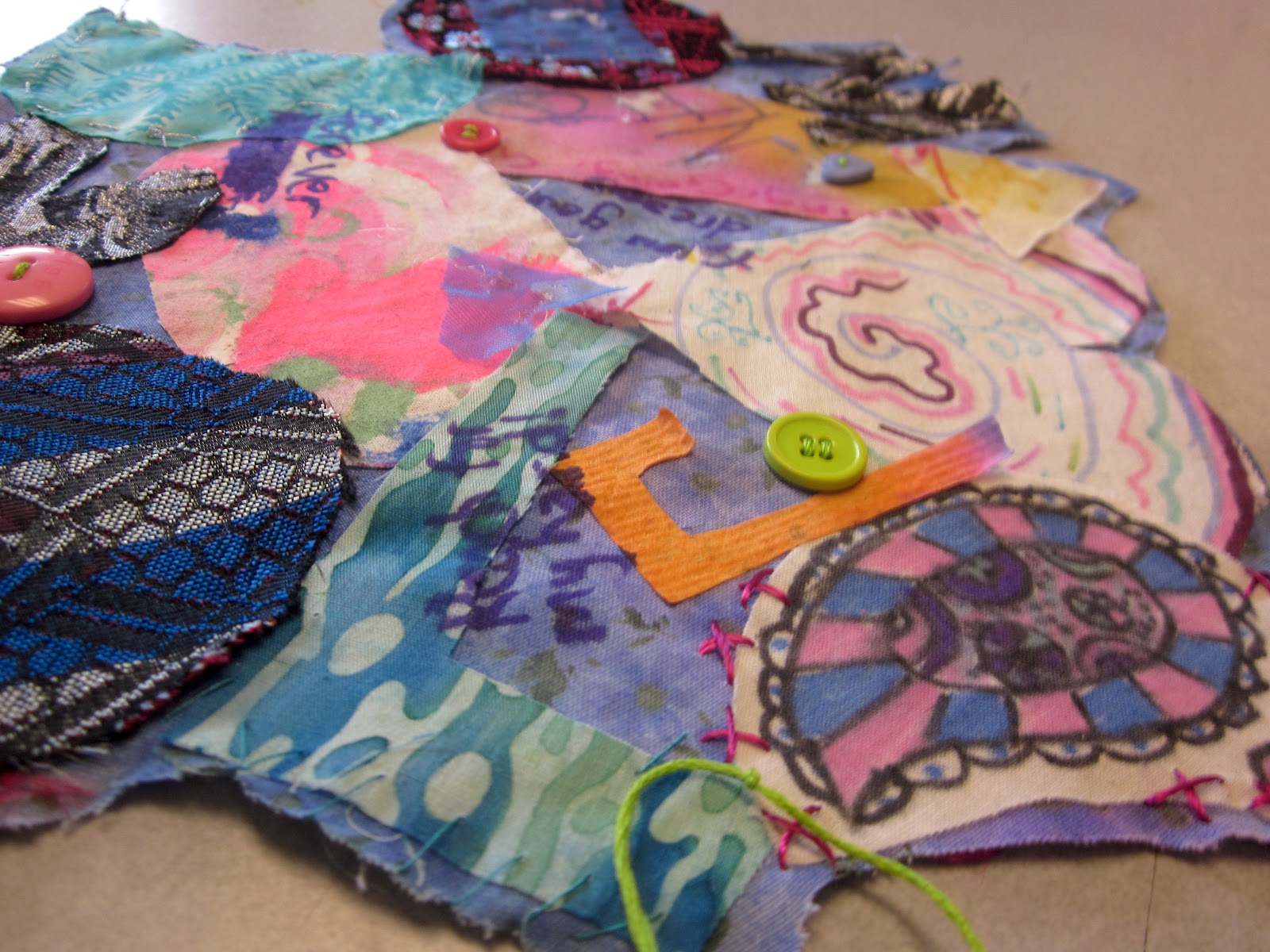 Art is Basic Art Teacher Blog Fabric Collages