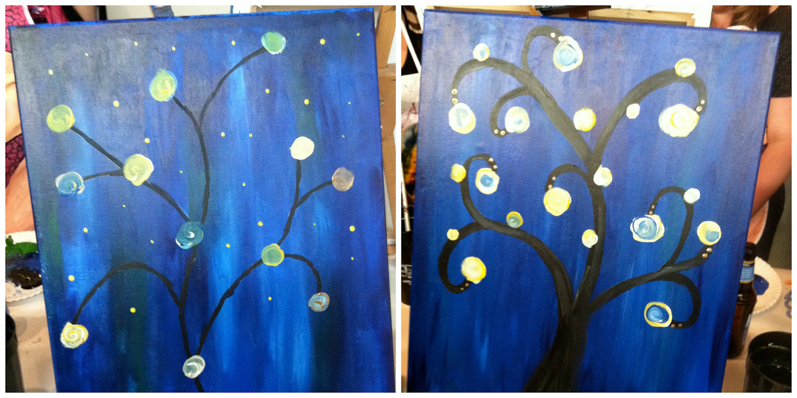 Living in the Moment Painting with a Twist Date Night