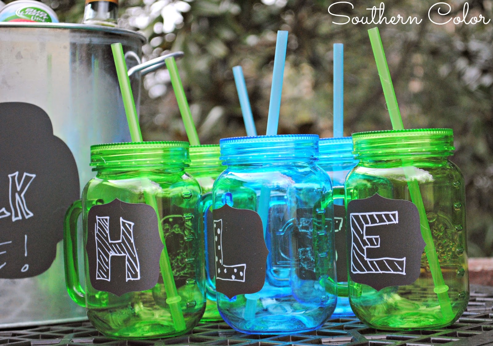 Southern Color Chalkboard Vinyl Mason Jars