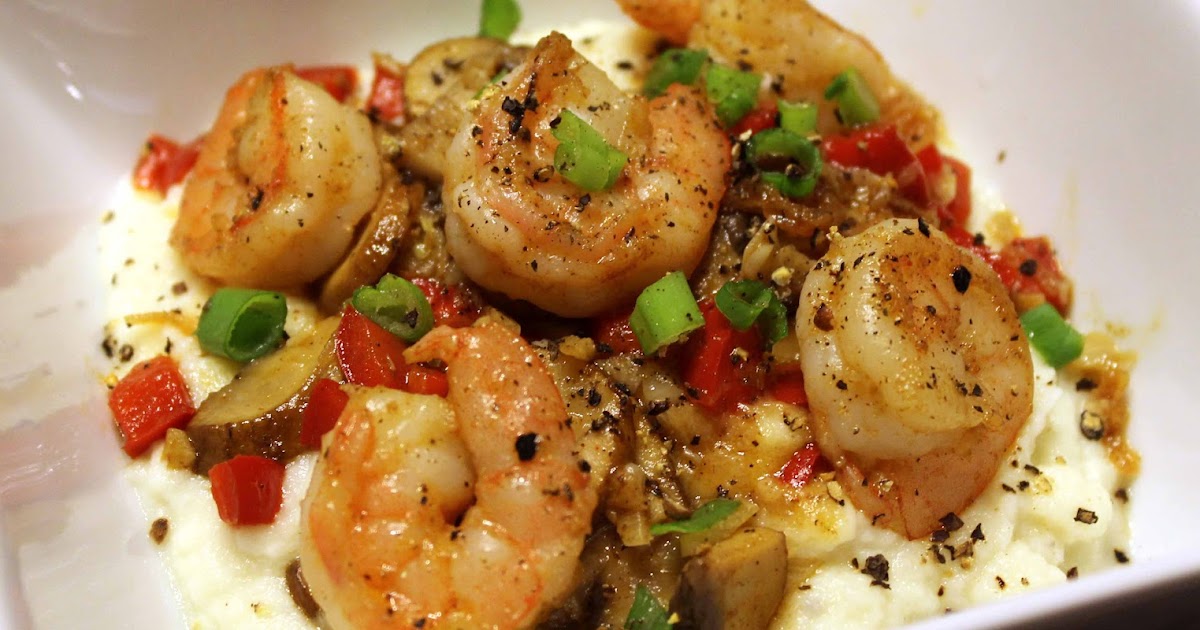 Dr . Ron's Day Off Shrimp & cauliflower grits