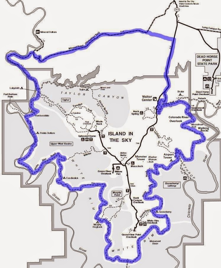 White Rim Trail Map The Southwest Through Wide Brown Eyes: The White Rim Trail; Only Up To  Musselman Arch.