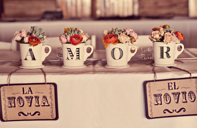 Decoración con tazas vintage decoración, flores, ideas originales ...