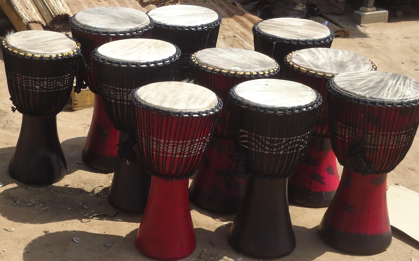 traditional ghananian musical instrument DJEMBE DRUM