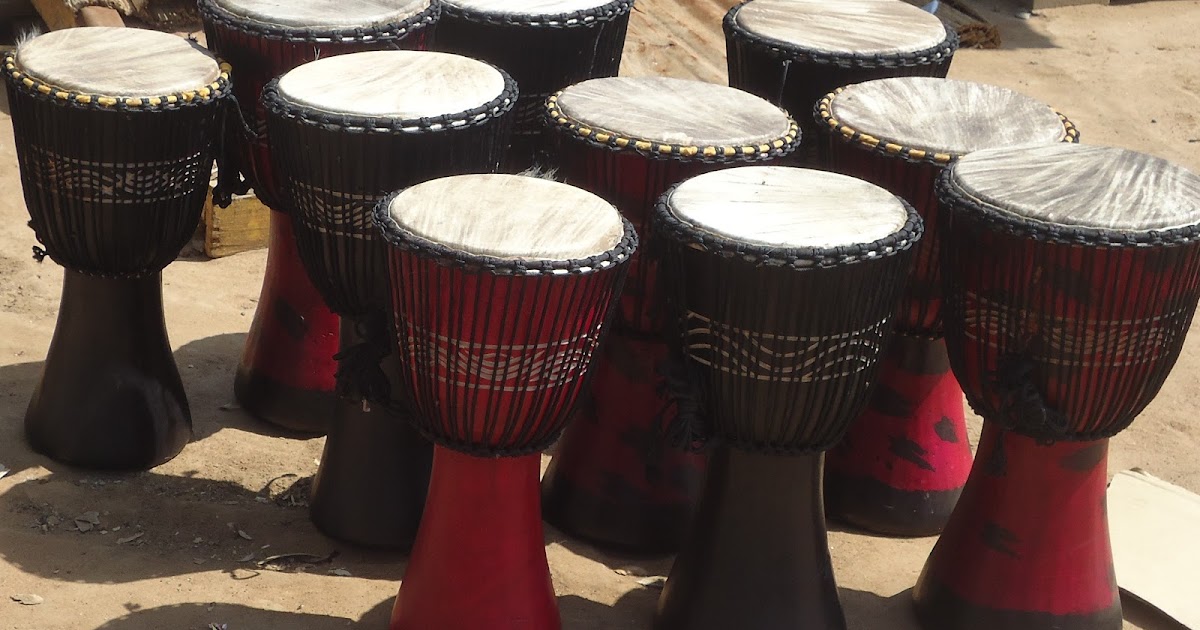 traditional ghananian musical instrument DJEMBE DRUM