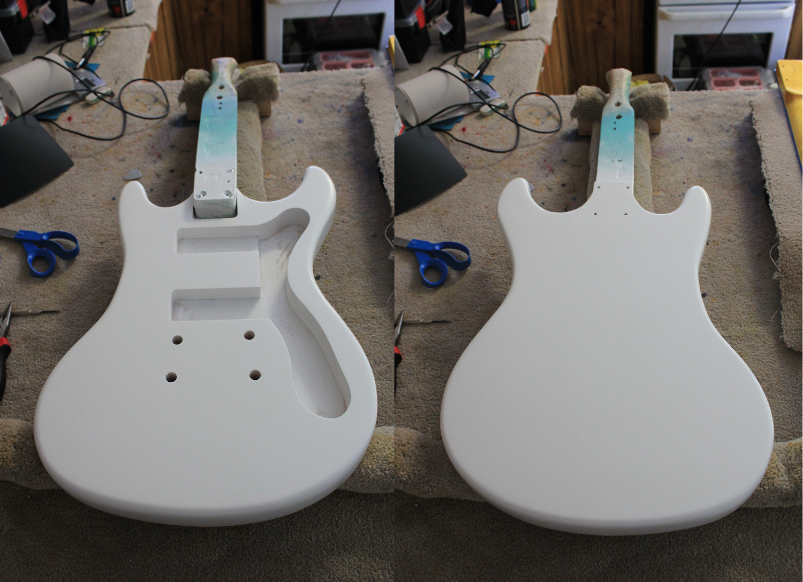 Guitar Kit Builder Mosrite Ventures Mk II The Paint is On!