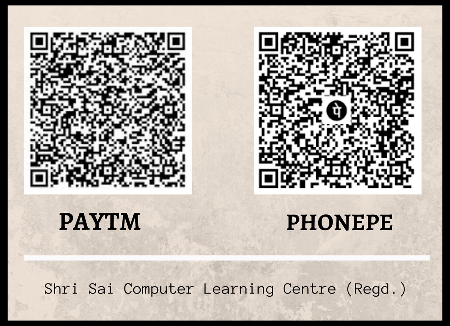 Paytm / PhonePe QR Code of Our Institute