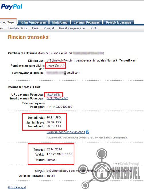 bukti pembayaran adf.ly di akun paypal juli 2014 bukti pembayaran adf.ly di akun paypal juli 2014