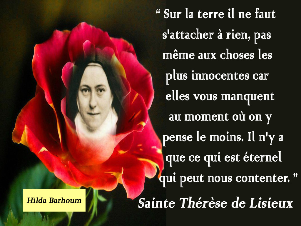 Message de sainteThérèse de l'enfant Jésus publier par Gilles