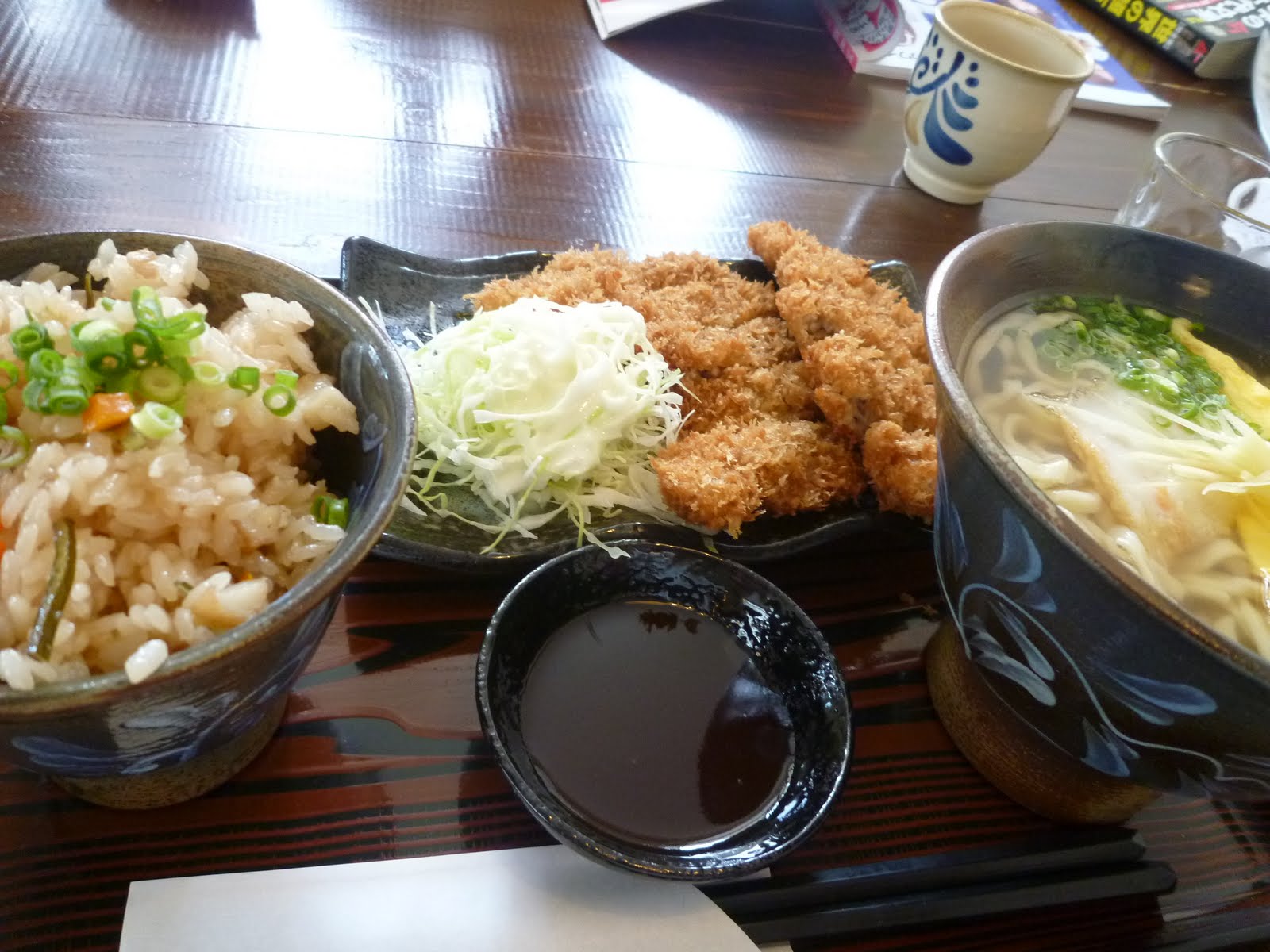 Bon Appetit in Okinawa Okinawa noodle and pork katsu