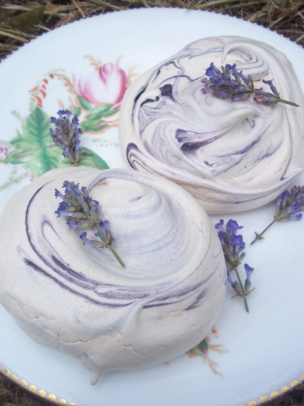 Idle Bakes Gluten Free, Dairy Free, Lavender Marbled Meringues