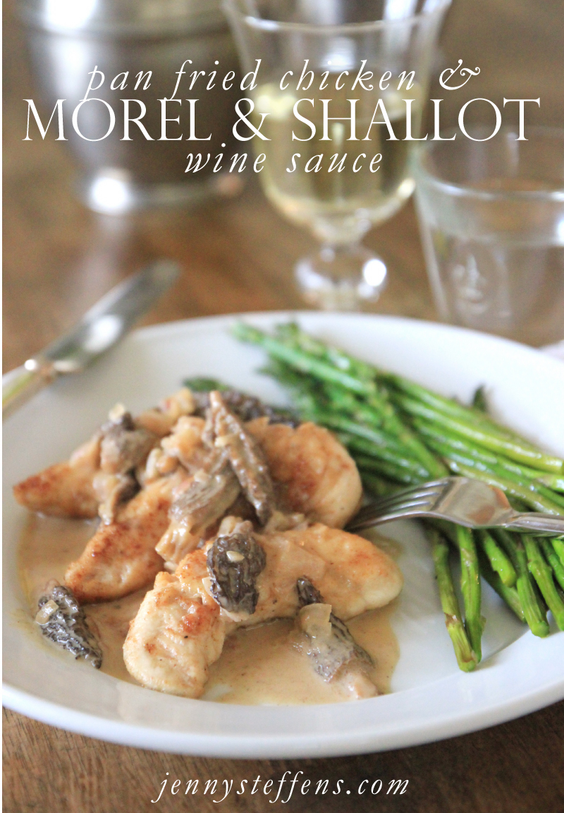 Jenny Steffens Hobick Pan Fried Chicken with Morel Mushroom and