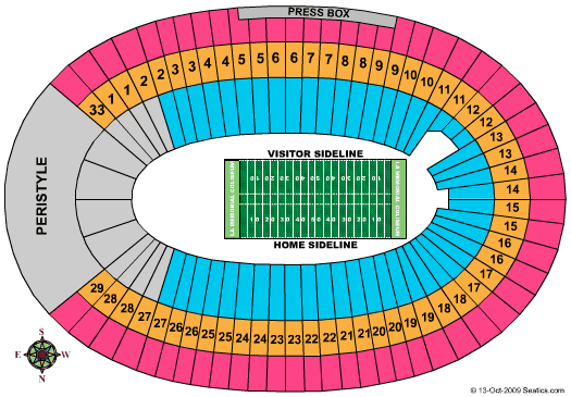 Los Angeles Coliseum Usc Seating Chart