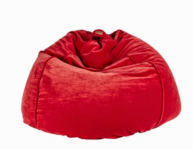 The Breathtaking Big Red Velvet Bean Bag Design photograph