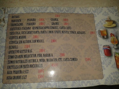 Carta precios
