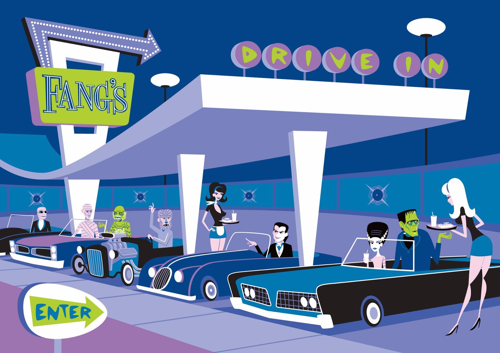 INSIDE THE ROCK POSTER FRAME BLOG Shag Universal Monsters