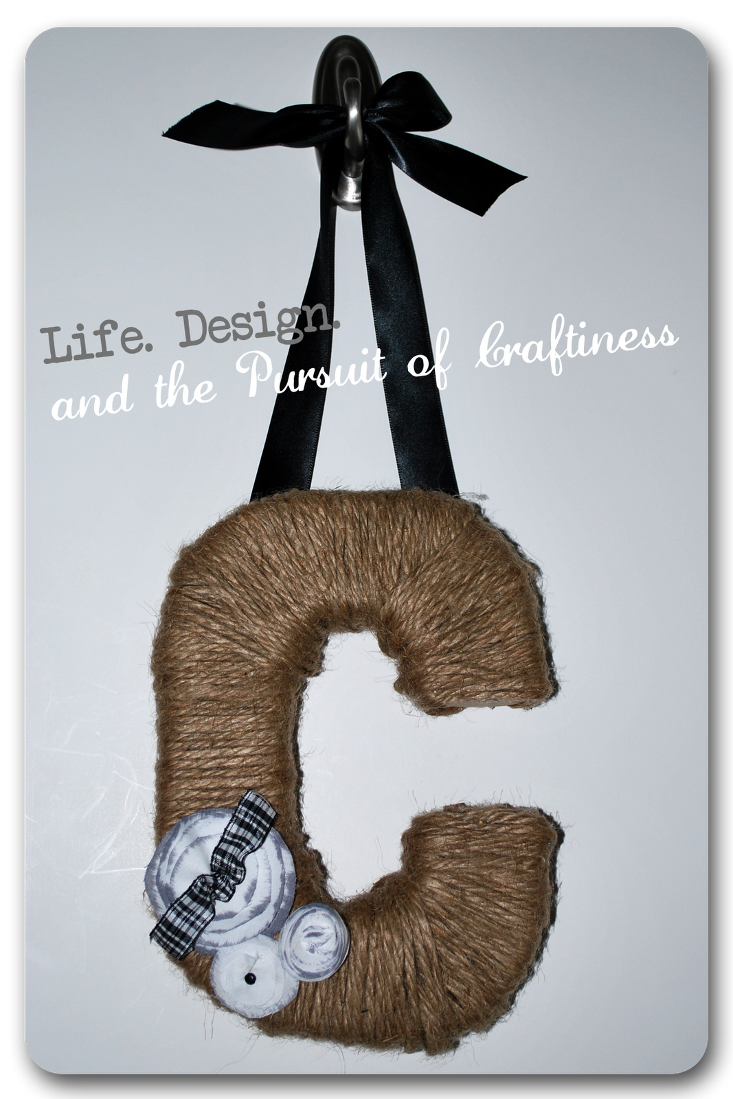 Life.Design. and the Pursuit of Craftiness Craft Monogrammed Jute Letter