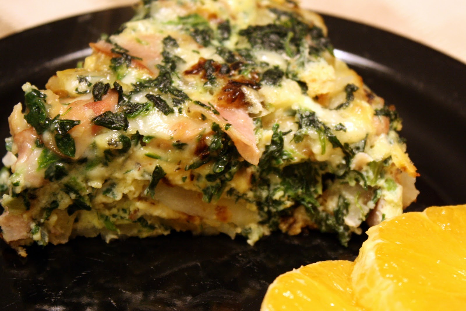 Potato, Ham and Spinach Frittata