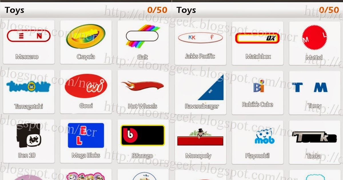 Logo Game Guess the Brand [Bonus] Toys Doors Geek