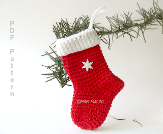 Crochet Christmas Stocking Ornament