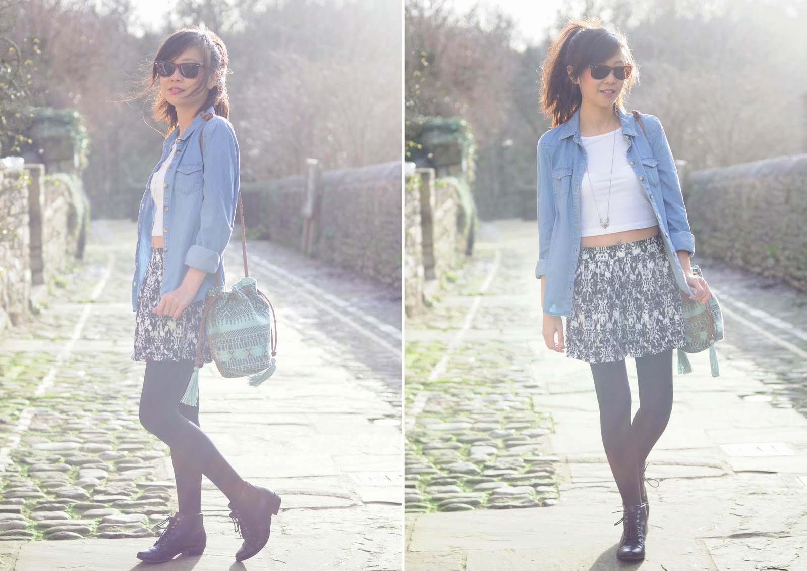 How to style black and white shorts for spring/summer styling tribal print, ss14 trend tribal print, festival outfit inspiration