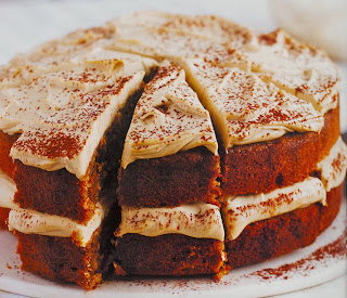 Cappuccino Cake: A classic coffee sponge cake that's filled and topped with a mascarpone cheese frosting