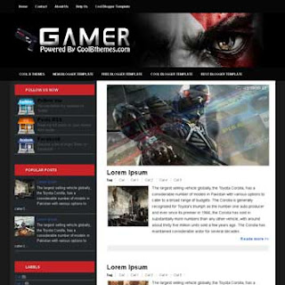 Gamer Blogger Template