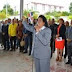 Presidenta Senado participa en Izamiento Bandera en Politécnico Aragón de Los Guaricanos.